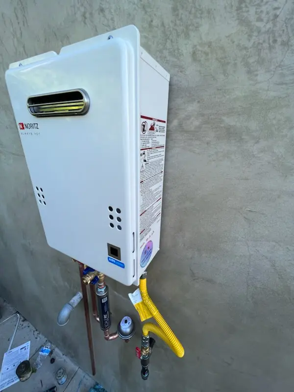 Tankless water heater installation for Craig homes